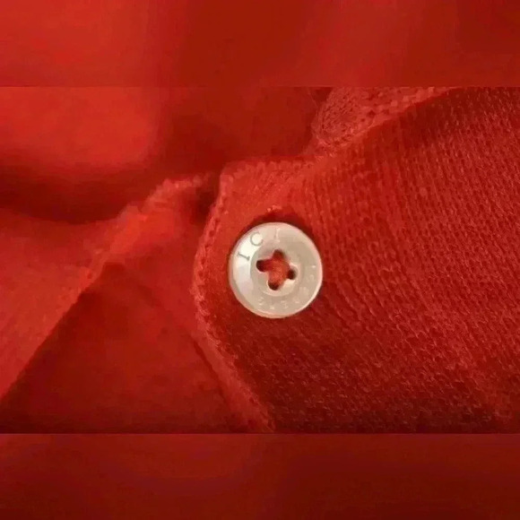 Vtg 2000s ICE ICEBERG Red Black Grey Logo Knit Hip Hop Polo Shirt Medium Romania - Picture 4 of 10